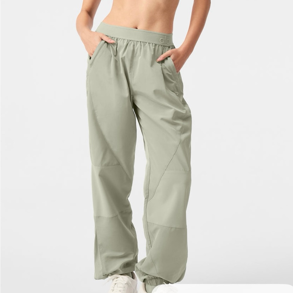 Alo Yoga Sage Green Track Pants
